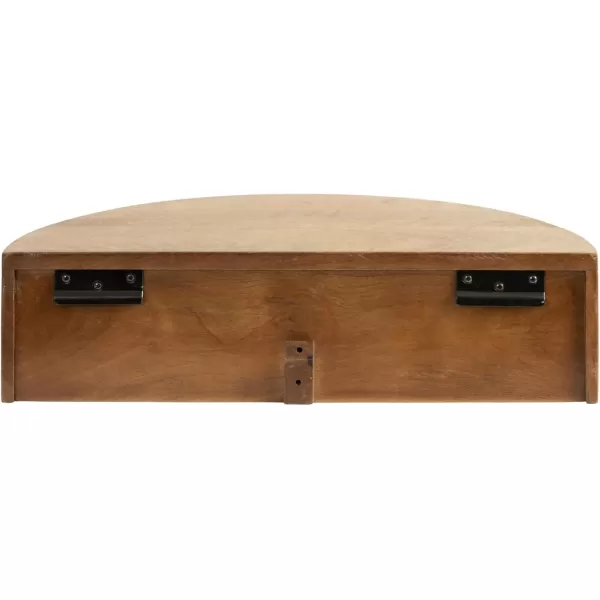 Kate and Laurel Reid Modern Wooden Floating Side Table 20 x 11 x 6 Walnut Brown Contemporary Wood Floating Nightstand with Drawer for Extra Storage and Added FunctionalityWalnut Brown