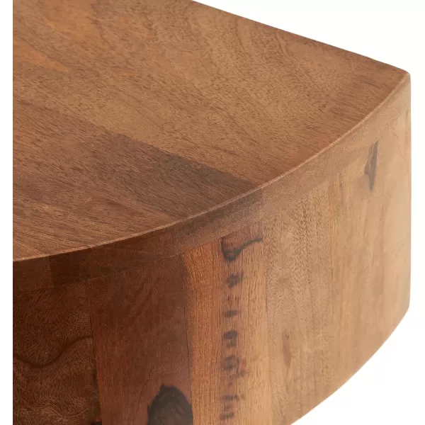 Kate and Laurel Reid Modern Wooden Floating Side Table 20 x 11 x 6 Walnut Brown Contemporary Wood Floating Nightstand with Drawer for Extra Storage and Added FunctionalityWalnut Brown