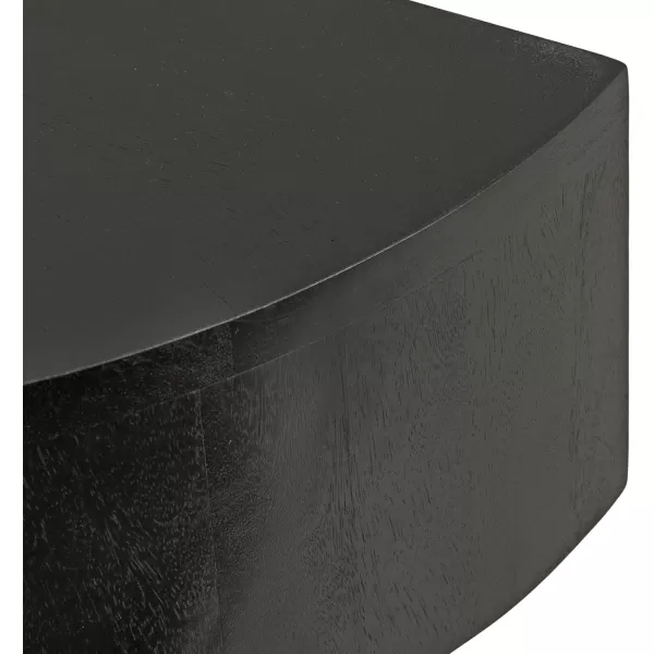 Kate and Laurel Reid Modern Wooden Floating Side Table 20 x 11 x 6 Walnut Brown Contemporary Wood Floating Nightstand with Drawer for Extra Storage and Added FunctionalityBlack