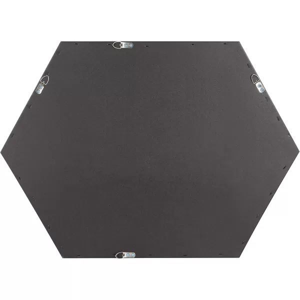 Kate and Laurel Rhodes 6Sided Hexagon Wall Mirror 3075x3475 BlackBlack