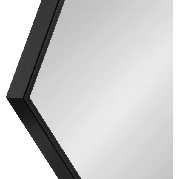 Kate and Laurel Rhodes 6Sided Hexagon Wall Mirror 3075x3475 BlackBlack