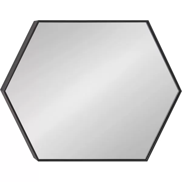 Kate and Laurel Rhodes 6Sided Hexagon Wall Mirror 3075x3475 BlackBlack