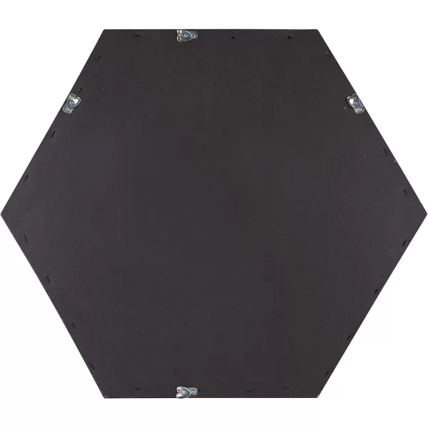 Kate and Laurel Rhodes 6Sided Hexagon Wall Mirror 3075x3475 BlackBlack