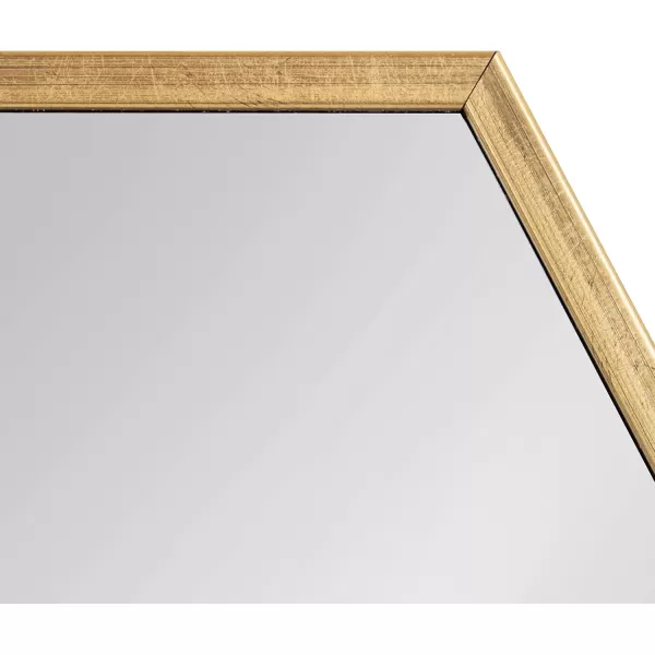 Kate and Laurel Rhodes 6Sided Hexagon Wall Mirror 3075x3475 BlackGold