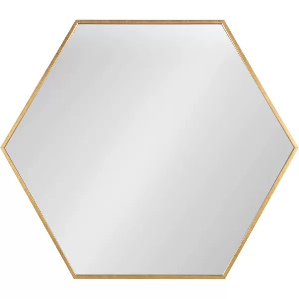 Kate and Laurel Rhodes 6Sided Hexagon Wall Mirror 3075x3475 BlackGold