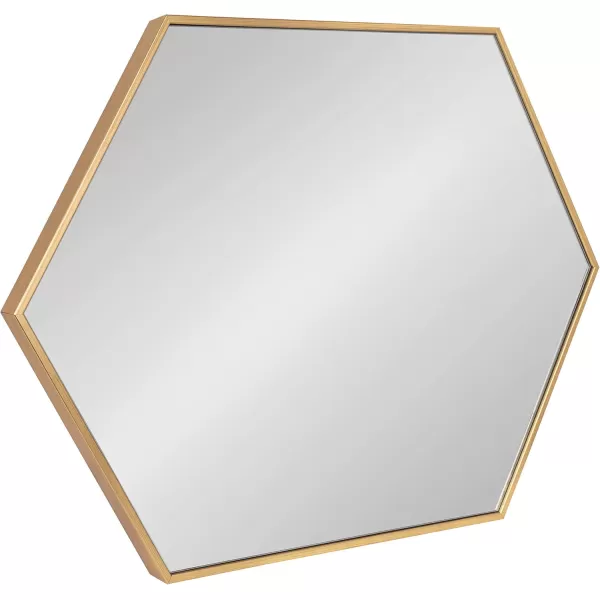 Kate and Laurel Rhodes 6Sided Hexagon Wall Mirror 3075x3475 BlackGold