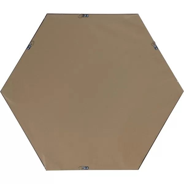 Kate and Laurel Rhodes 6Sided Hexagon Wall Mirror 3075x3475 BlackGold