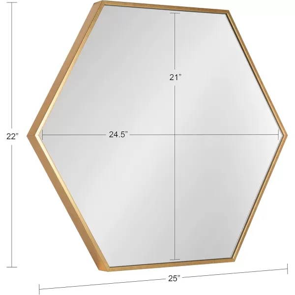 Kate and Laurel Rhodes 6Sided Hexagon Wall Mirror 3075x3475 BlackGold