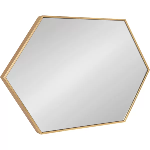 Kate and Laurel Rhodes 6Sided Hexagon Wall Mirror 3075x3475 BlackGold