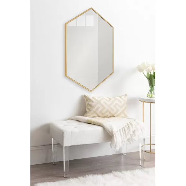 Kate and Laurel Rhodes 6Sided Hexagon Wall Mirror 3075x3475 BlackGold