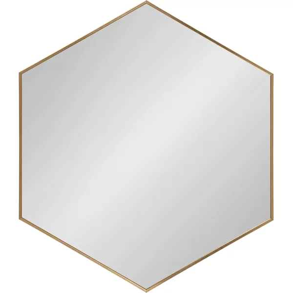 Kate and Laurel Rhodes 6Sided Hexagon Wall Mirror 3075x3475 BlackGold