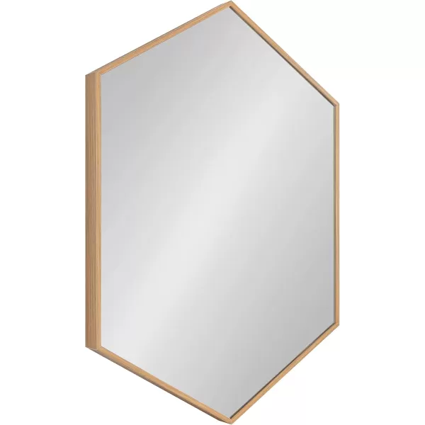 Kate and Laurel Rhodes 6Sided Hexagon Wall Mirror 3075x3475 BlackNatural