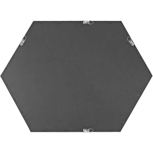 Kate and Laurel Rhodes 6Sided Hexagon Wall Mirror 3075x3475 BlackNatural