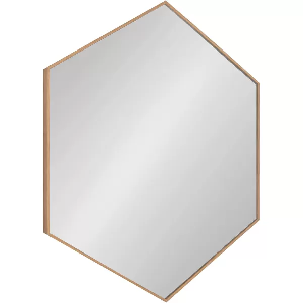 Kate and Laurel Rhodes 6Sided Hexagon Wall Mirror 3075x3475 BlackNatural