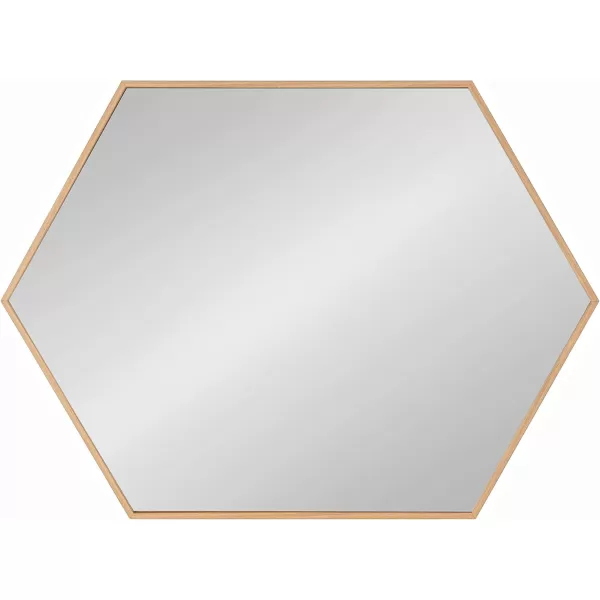 Kate and Laurel Rhodes 6Sided Hexagon Wall Mirror 3075x3475 BlackNatural