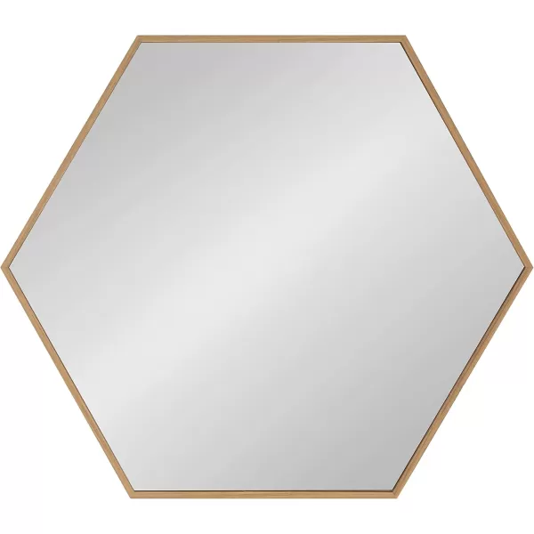 Kate and Laurel Rhodes 6Sided Hexagon Wall Mirror 3075x3475 BlackNatural