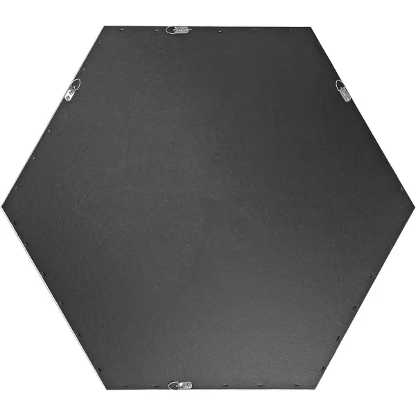 Kate and Laurel Rhodes 6Sided Hexagon Wall Mirror 3075x3475 BlackNatural