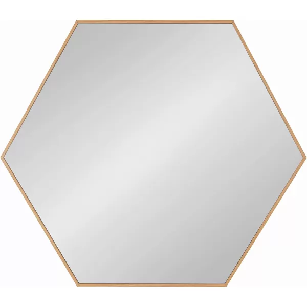 Kate and Laurel Rhodes 6Sided Hexagon Wall Mirror 3075x3475 BlackNatural