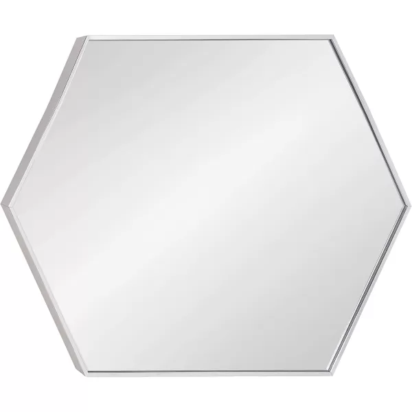 Kate and Laurel Rhodes 6Sided Hexagon Wall Mirror 3075x3475 BlackSilver