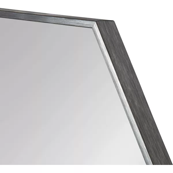 Kate and Laurel Rhodes 6Sided Hexagon Wall Mirror 3075x3475 BlackSilver