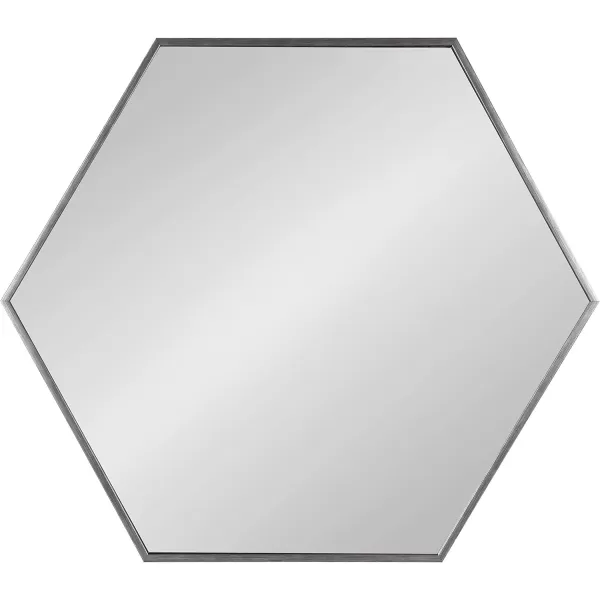 Kate and Laurel Rhodes 6Sided Hexagon Wall Mirror 3075x3475 BlackSilver