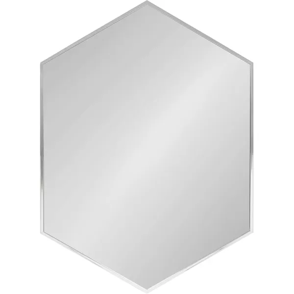 Kate and Laurel Rhodes 6Sided Hexagon Wall Mirror 3075x3475 BlackSilver