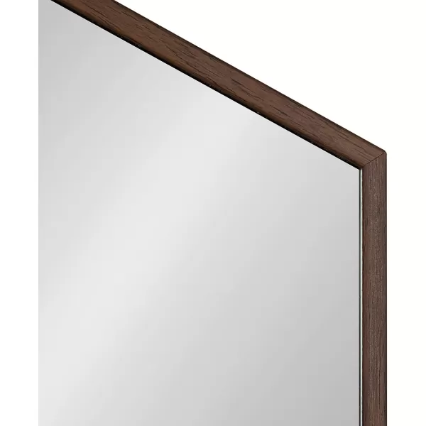 Kate and Laurel Rhodes 6Sided Hexagon Wall Mirror 3075x3475 BlackWalnut Brown