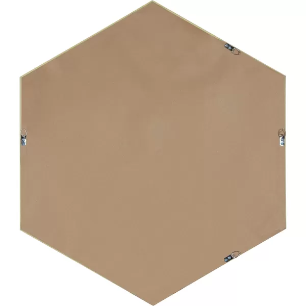 Kate and Laurel Rhodes 6Sided Hexagon Wall Mirror 3075x3475 BlackWalnut Brown