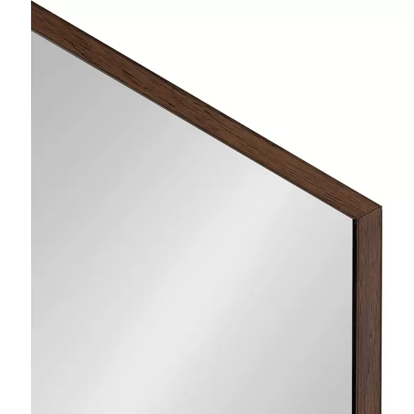 Kate and Laurel Rhodes 6Sided Hexagon Wall Mirror 3075x3475 BlackWalnut Brown