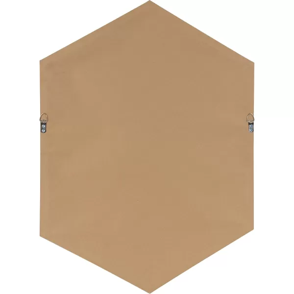 Kate and Laurel Rhodes 6Sided Hexagon Wall Mirror 3075x3475 BlackWalnut Brown