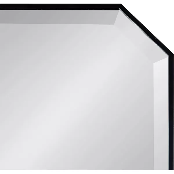 Kate and Laurel Rhodes Modern Full Length Octagon Wall Mirror 16 x 48 Black Decorative Glam Geometric Wall AccentBlack
