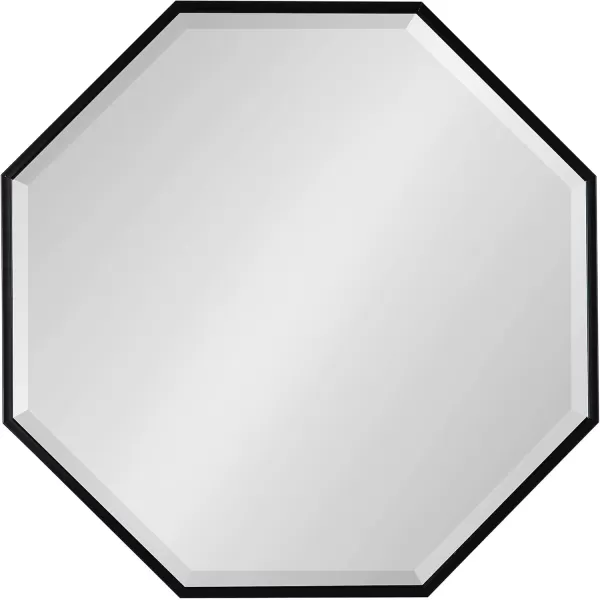 Kate and Laurel Rhodes Modern Octagon Wall Mirror Gold 25x25 InchesBlack