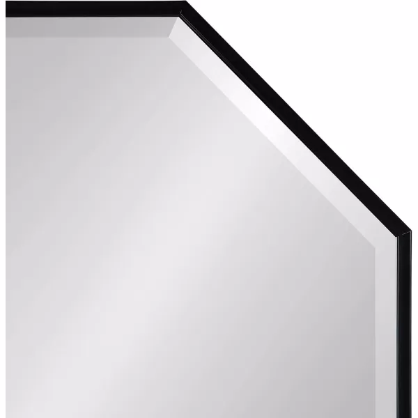 Kate and Laurel Rhodes Modern Octagon Wall Mirror Gold 25x25 InchesBlack