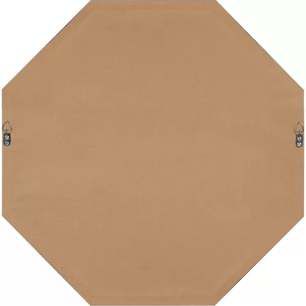 Kate and Laurel Rhodes Modern Octagon Wall Mirror Gold 25x25 InchesGold