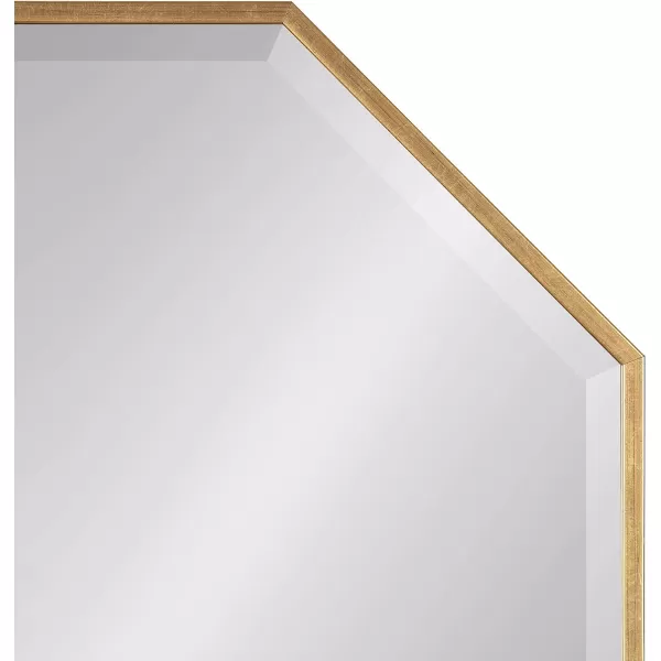 Kate and Laurel Rhodes Modern Octagon Wall Mirror Gold 25x25 InchesGold