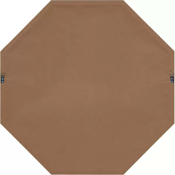 Kate and Laurel Rhodes Modern Octagon Wall Mirror Gold 25x25 InchesGold