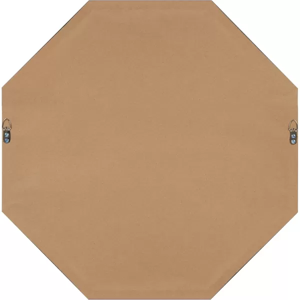 Kate and Laurel Rhodes Modern Octagon Wall Mirror Gold 25x25 InchesWhite