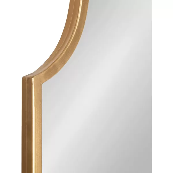 Kate and Laurel Rowla Glam Scalloped Wall Mirror 23quot x 37quot Gold Chic Sophisticated Accent Mirror for Decor or Bathroom VanityGold