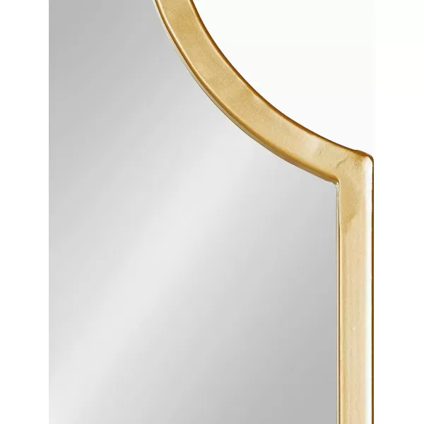 Kate and Laurel Rowla Glam Scalloped Wall Mirror 23quot x 37quot Gold Chic Sophisticated Accent Mirror for Decor or Bathroom VanityGold