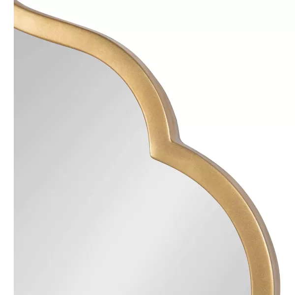 Kate and Laurel Rowla Modern Scalloped Wall Mirror 18 x 24 Gold Glam Decorative Mirror with Unique ShapeGold