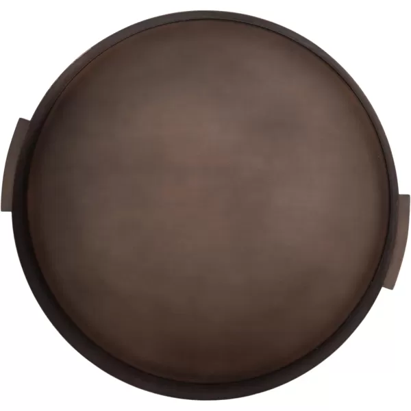 Kate and Laurel Samana Modern Round Metal Tray 17 Inch Diameter Bronze Polished Decorative Circle Tray with Hammered Surface for Use as Ottoman Tray or Serving TrayBronze