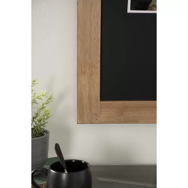 Kate and Laurel Samuels Wood Framed Chalkboard 24 x 36 Rustic Brown and Charcoal Magnetic Modern Farmhouse Wall Hanging Chalkboard