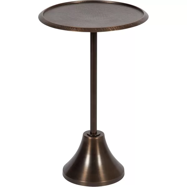 Kate and Laurel Sanzo Bohemian Side Table 9 x 9 x 23 Gold Decorative Pedestal End Table for Display and StorageBronze