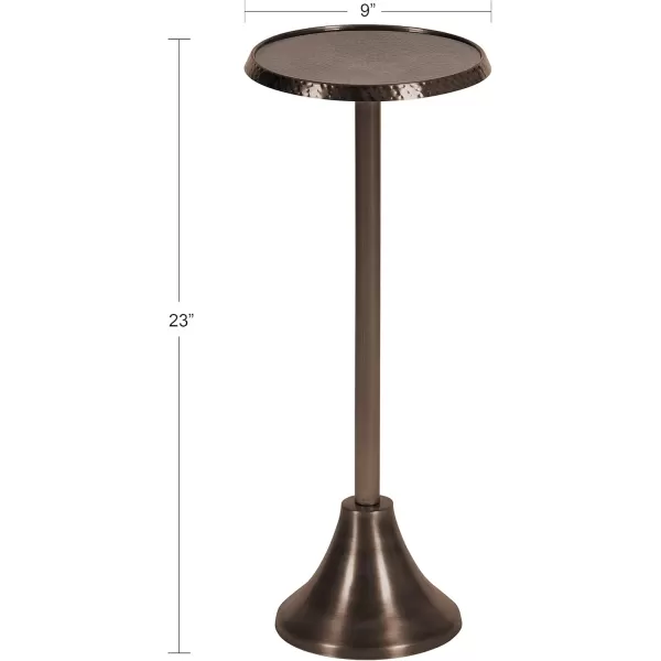 Kate and Laurel Sanzo Bohemian Side Table 9 x 9 x 23 Gold Decorative Pedestal End Table for Display and StorageBronze