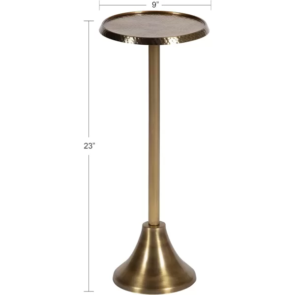 Kate and Laurel Sanzo Bohemian Side Table 9 x 9 x 23 Gold Decorative Pedestal End Table for Display and StorageGold