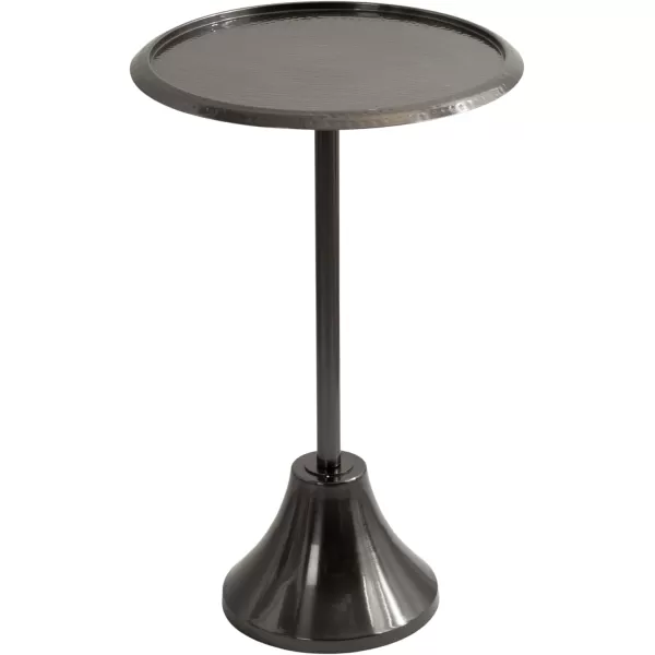 Kate and Laurel Sanzo Bohemian Side Table 9 x 9 x 23 Gold Decorative Pedestal End Table for Display and StoragePewter