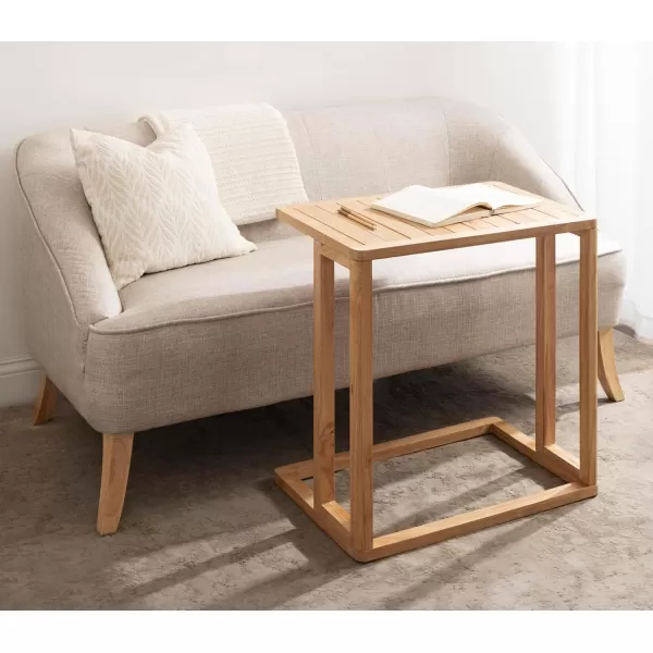 Kate and Laurel Slayton Modern TV Tray Worksapce Laptop Table for Living Room Home Decor 24x16x26 Natural