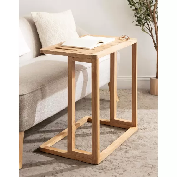 Kate and Laurel Slayton Modern TV Tray Worksapce Laptop Table for Living Room Home Decor 24x16x26 Natural