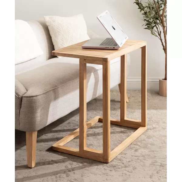 Kate and Laurel Slayton Modern TV Tray Worksapce Laptop Table for Living Room Home Decor 24x16x26 Natural