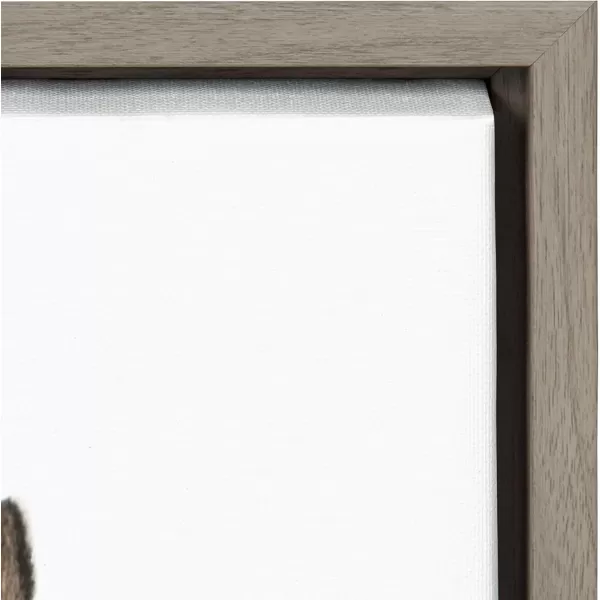Kate and Laurel Sylvie Bubble Gum Bunny Framed Canvas Wall Art by Amy Peterson Art Studio 18x24 GrayGray